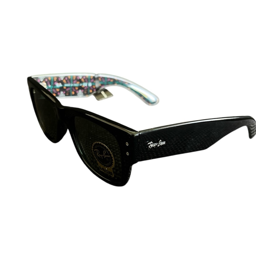 Ray-Ban Sunglasses RB 840 S 140031 Mega Wayfarer Black Green NWT - Picture 5 of 7